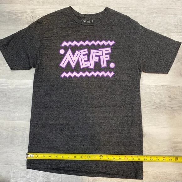 NEFF Disney Logo T-Shirt 90s Retro Size M in Grey Purple Unisex NWT - Picture 12 of 12